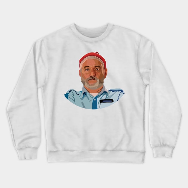 Steve Zissou Crewneck Sweatshirt by nicholashugginsdesign